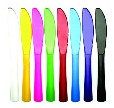 Cuchillos Plasticos Party Color a Elección x10