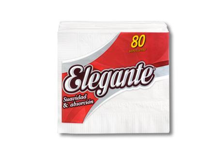 Servilletas Elegante Tissue Blancas 33x33 x80