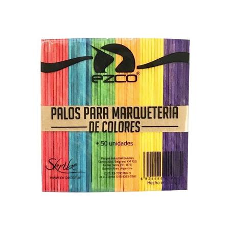 Palitos de Helado para Maqueteria de Colores x50