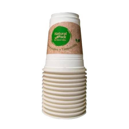 Vasos biodegradables fecula de maíz 360cc.x12