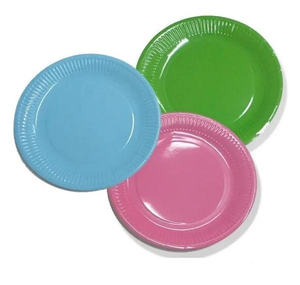 Platos Plásticos Color - Empaques reciclables