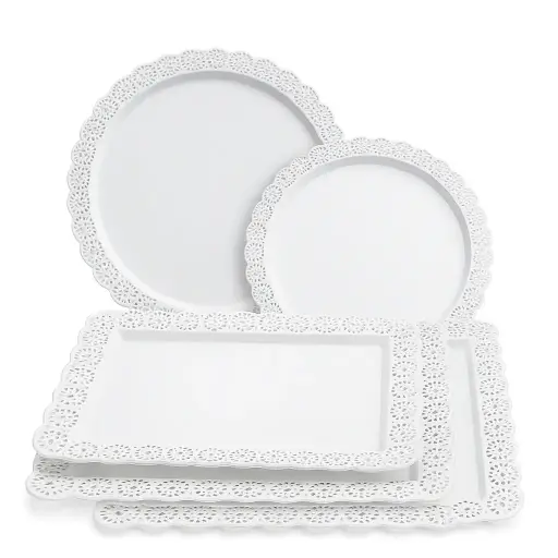 Bandeja plastica blonda para torta - medidas varias -