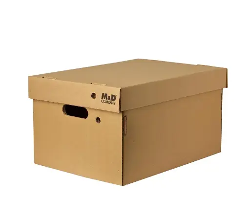 Caja archivo de cartón americana  m&d 42x32x25cm.
