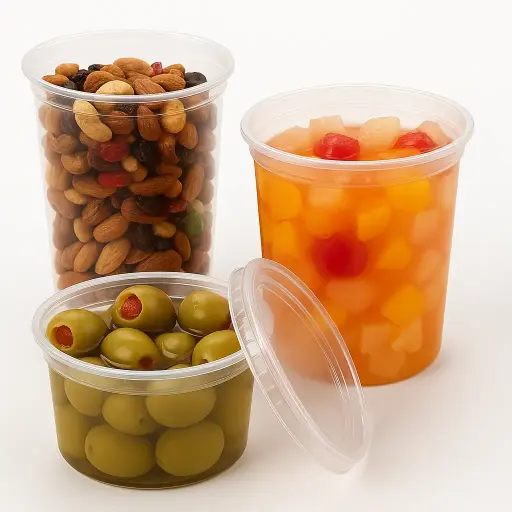 Potes plasticos para freezer y microondas x50 u.