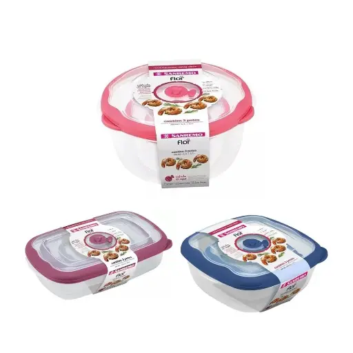 Contenedores herméticos san remo set x3 u. piezas - medidas varias -