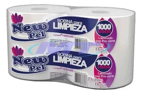 [TOI5070] Toallas de papel  en rollo doble hojas newpel 24cmx1000 paños